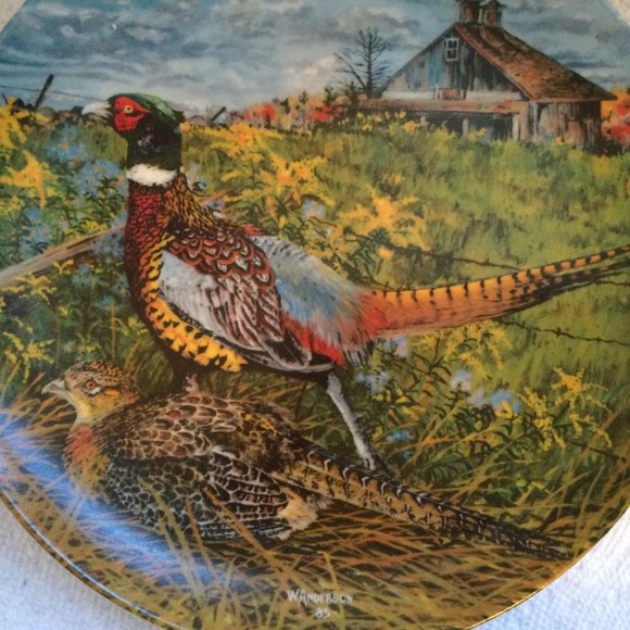 1986 THE PHEASANT Collector Plate Upland Birds of North America Wayne Anderson - Picture 4 of 6